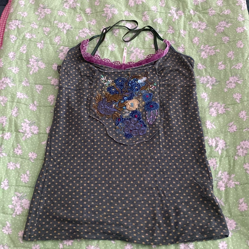 NWOT Free People embroidered tank
